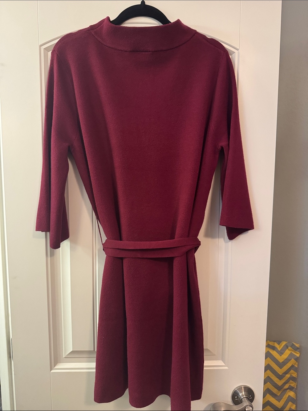 Vici Burgundy Cowl Neck Belted Sweater Dress, L, New no tags - Picture 3 of 3